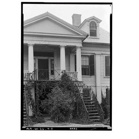 Historic Print, Lakewood, U.S. Highway 11 (Washington Street), Livingston, Sumter County, AL - 2, 16" x 20"