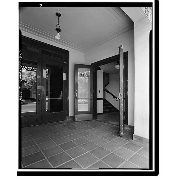 Historic Print, Lancaster County Center, Memorial Hall & Courthouse/Library, 4845 Cedar Avenue, Lancaster, Los Angeles County, CA - 10, 18" x 24"