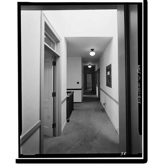 Historic Print, Lancaster County Center, Memorial Hall & Courthouse/Library, 4845 Cedar Avenue, Lancaster, Los Angeles County, CA - 14, 18" x 24"