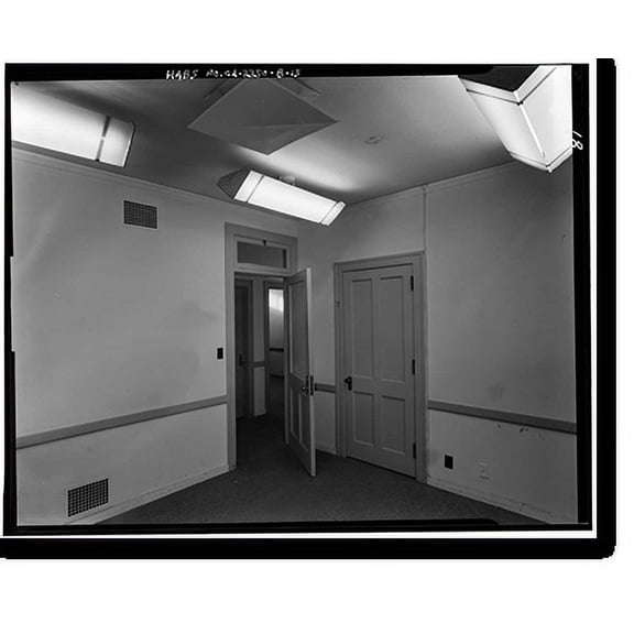 Historic Print, Lancaster County Center, Memorial Hall & Courthouse/Library, 4845 Cedar Avenue, Lancaster, Los Angeles County, CA - 15, 16" x 20"