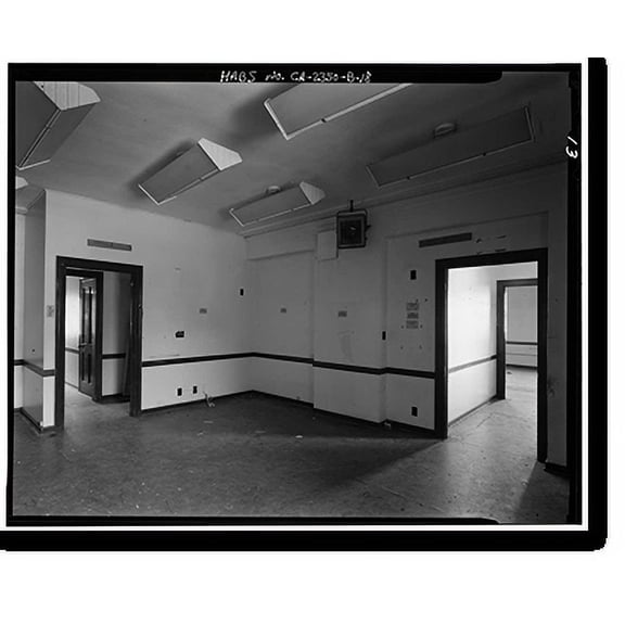 Historic Print, Lancaster County Center, Memorial Hall & Courthouse/Library, 4845 Cedar Avenue, Lancaster, Los Angeles County, CA - 18, 18" x 24"