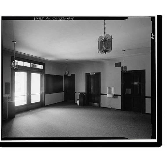 Historic Print, Lancaster County Center, Memorial Hall & Courthouse/Library, 4845 Cedar Avenue, Lancaster, Los Angeles County, CA - 6, 18" x 24"