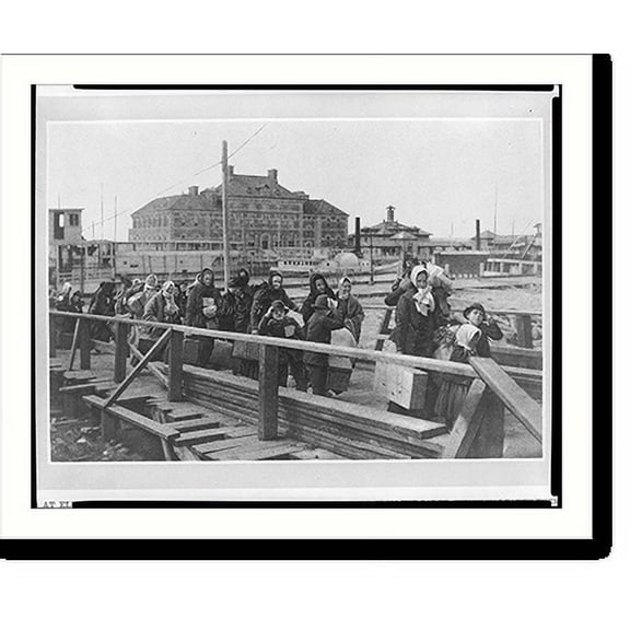 Historic Print, Landing at Ellis Island, 18" x 24"