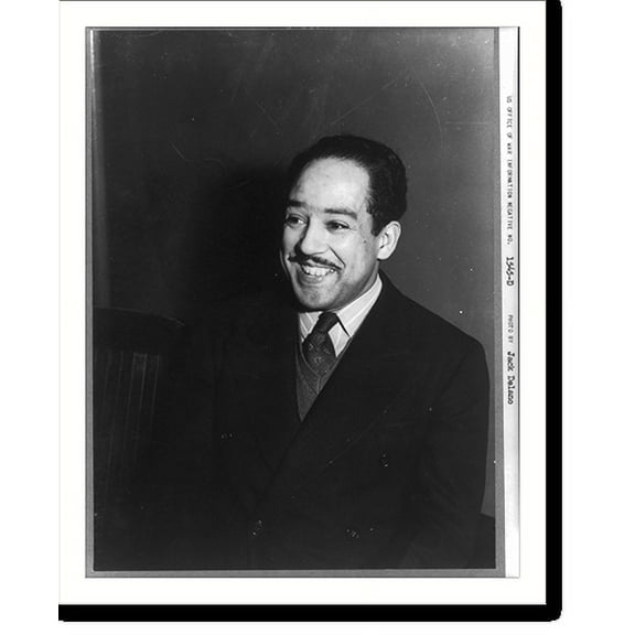 Historic Print, [Langston Hughes, half-length portrait, facing left], 18" x 24"