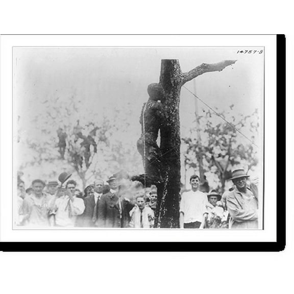 Historic Print, [Large crowd looking at the burned body of Jesse Washington, 18 year-old African American, lynched in Waco, Texas, May 15, 1916], 16" x 20"