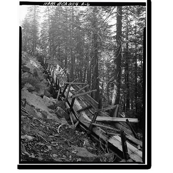 Historic Print, Lassen Volcanic National Park, Lost Creek Flume, Mineral vicinity, Tehama County, CA - 6, 16" x 20"