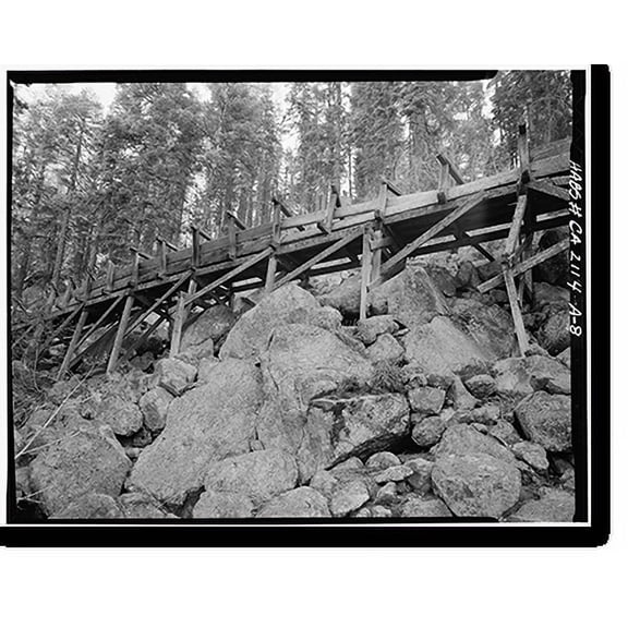 Historic Print, Lassen Volcanic National Park, Lost Creek Flume, Mineral vicinity, Tehama County, CA - 8, 18" x 24"