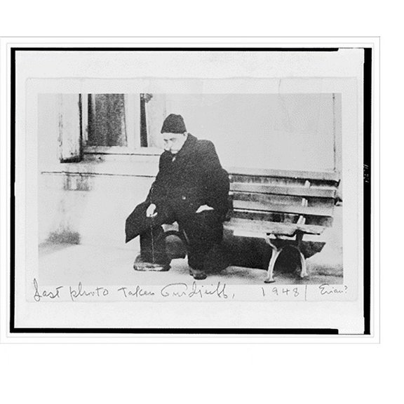 Historic Print, Last photo taken, Gurdjieff, 1948, Evian?, 18" x 24"