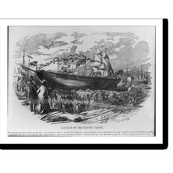 Historic Print, Launch of the FLYING CLOUD, 16" x 20"