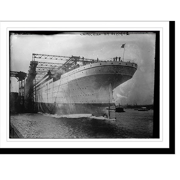 Historic Print, Launching of Olympic, 18" x 24"