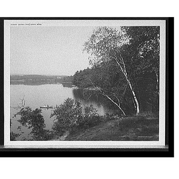 Historic Print, Laurel Lake, Lenox, Mass. - 2, 18" x 24"