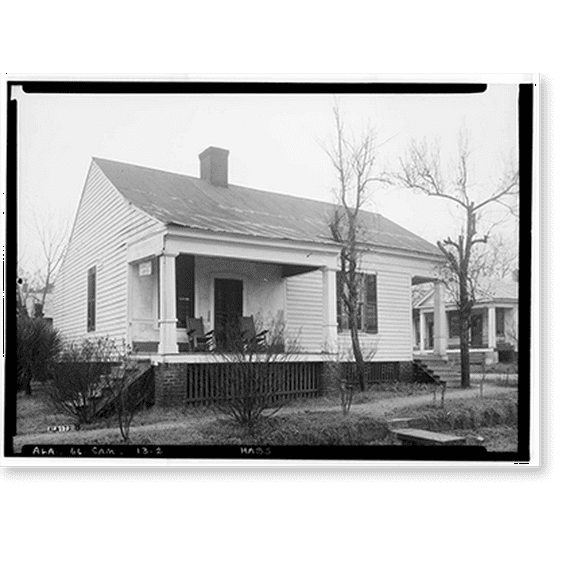 Historic Print, Law Office, Planters & Water Streets, Camden, Wilcox County, AL - 2, 18" x 24"