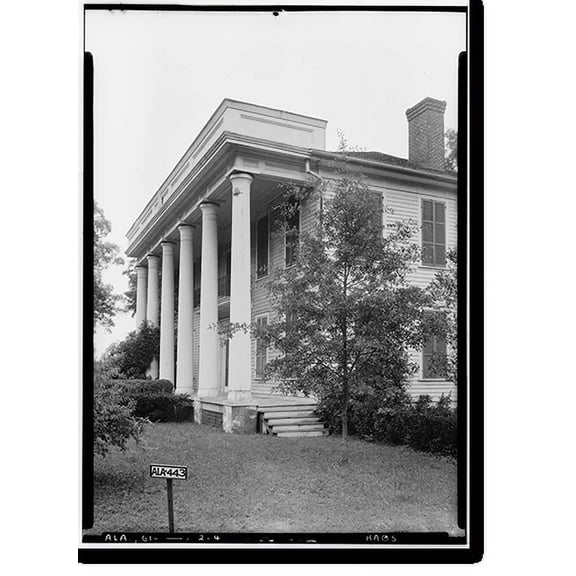 Historic Print, Lawler House, County Road 11, Talladega vicinity, Talladega County, AL - 4, 18" x 24"