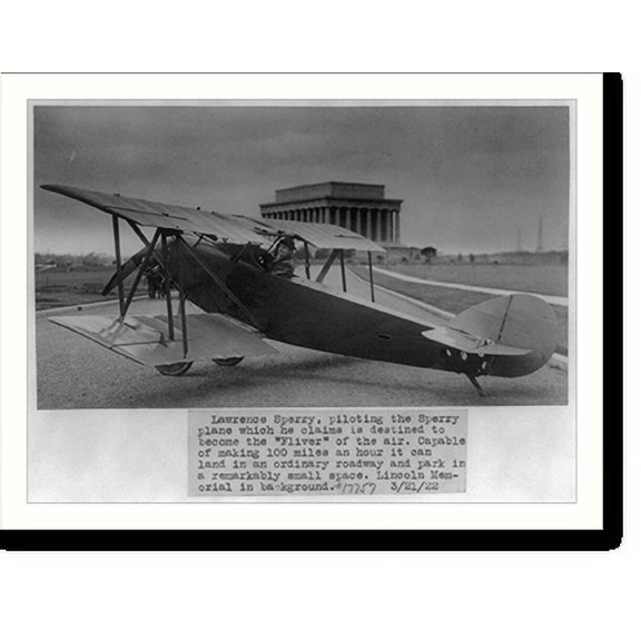 Historic Print, Lawrence Sperry, 18" x 24"