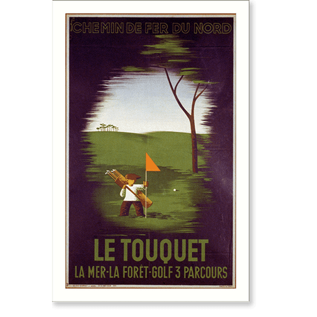 Historic Print, Le Touquet la mer la for?́et, golf 3 parcours, 16" x