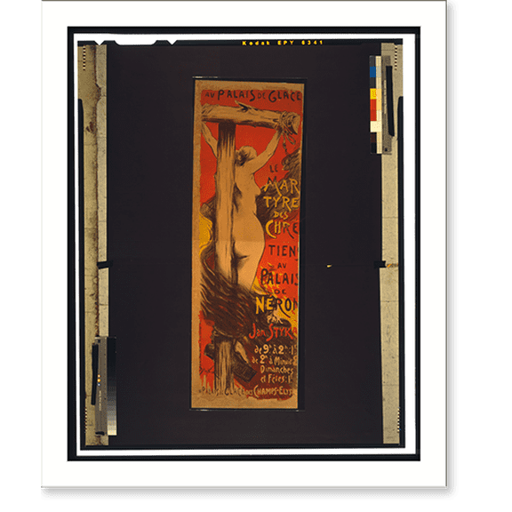 Historic Print, Le martyre des chrétiens au palais de Néro par Jan Styka au Palais de Glace des Champs-Elysée.J. Styka., 18" x 24"