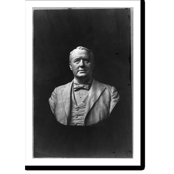 Historic Print, [Lee Mantle, sculpture, bust, facing slightly right], 16" x 20"