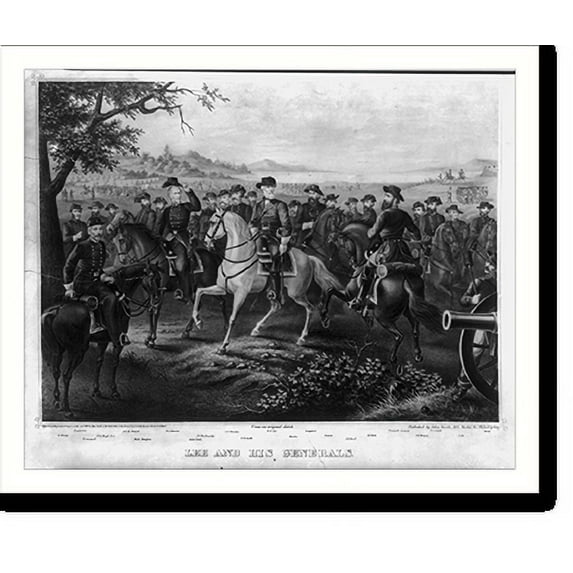 Historic Print, Lee and his generals.Tholey., 18" x 24"