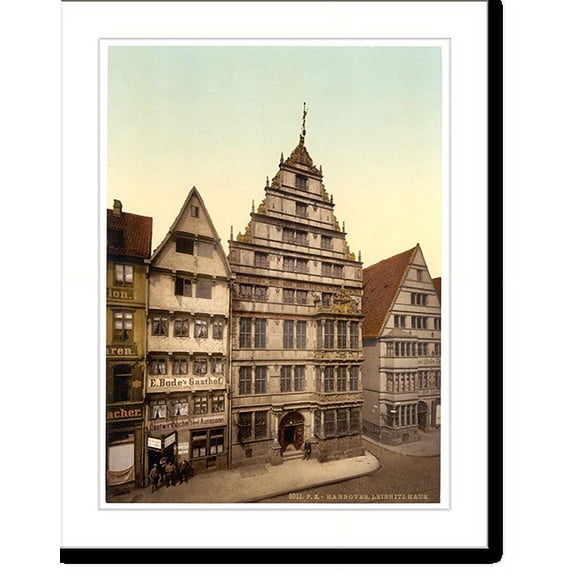 Historic Print, Leibnitz House Hanover Hanover Germany, 18" x 24"