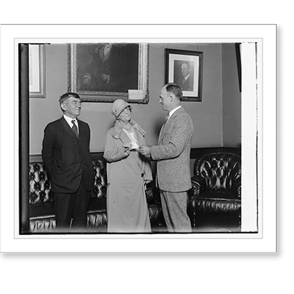 Historic Print, Lejeune, Mrs. Lejeune, MacNider, 10/12/26, 16" x 20"