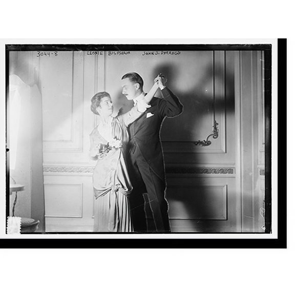 Historic Print, Leonie Bispham and John J. Darragh dancing, 18" x 24"