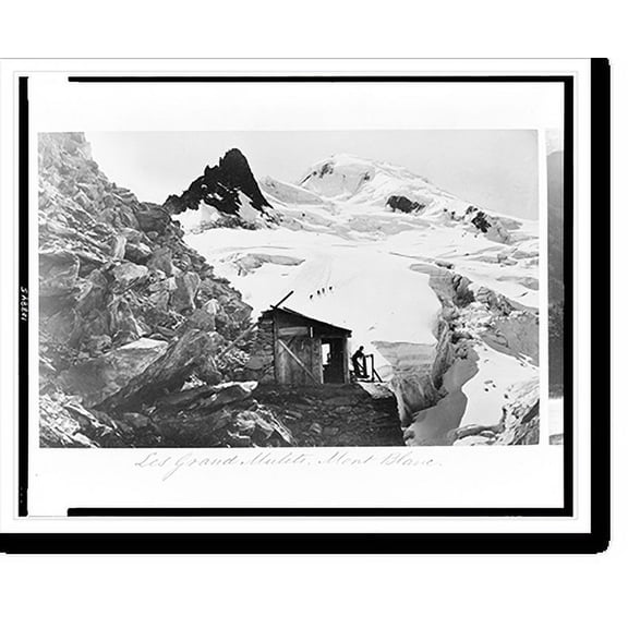 Historic Print, Les Grand Mulets. Mont Blanc, 16" x 20"