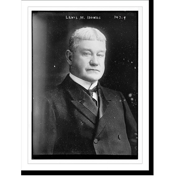 Historic Print, Lewis M. Iddings, portrait bust, 18" x 24"