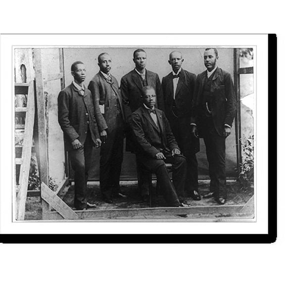 Historic Print, [Liberia, West Africa: Group of six representative Liberians], 18" x 24"