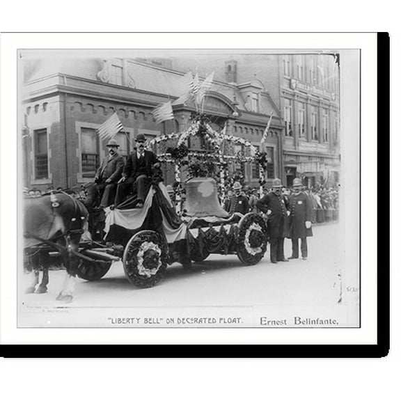 Historic Print, 'Liberty Bell' on decorated float"", 16" x 20"