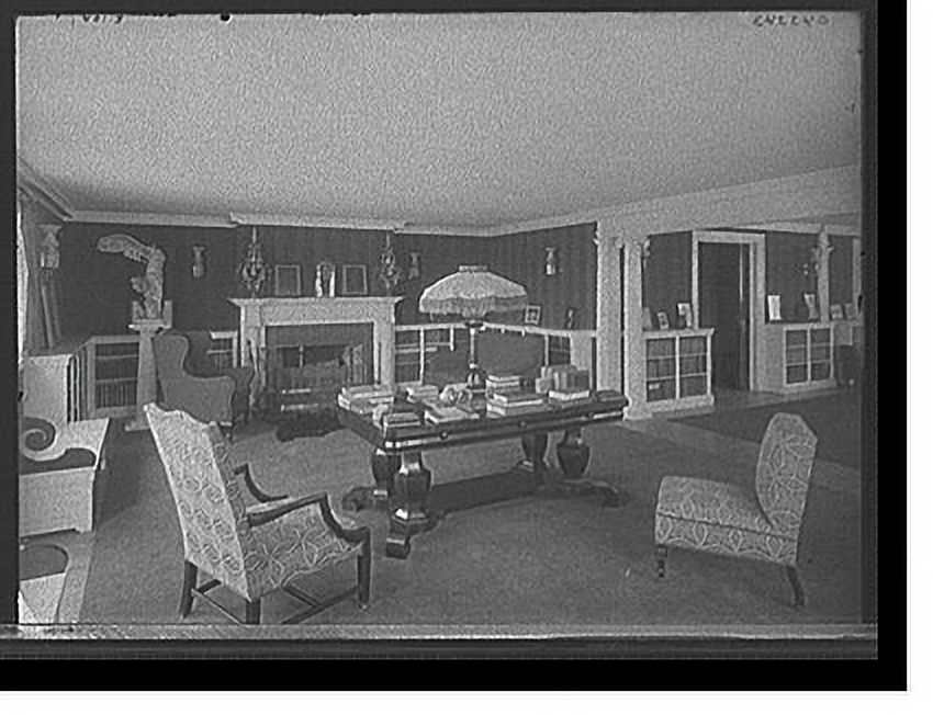 Historic Print, [Library in clubhouse, New York City] - 2, 16
