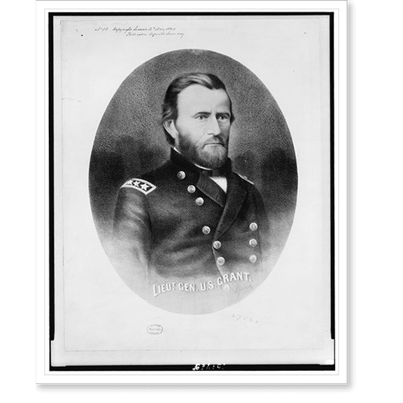 Historic Print, Lieut. Gen. U.S.Grant.H. Schroeder., 16" x 20"
