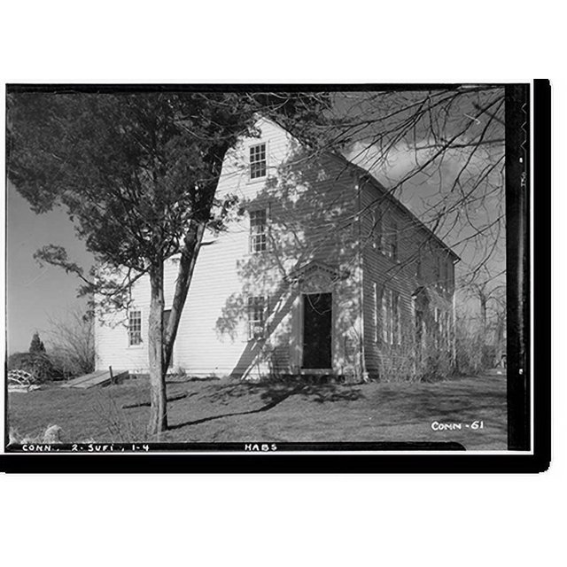 Historic Print, Lieutenant William King Place, North Main Street, Suffield, Hartford County, CT