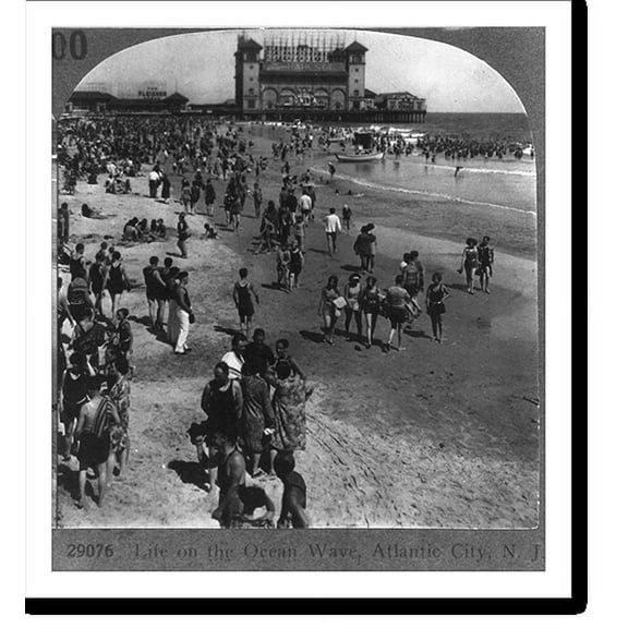 Historic Print, Life on the Ocean Wave, Atlantic City, N.J., 16" x 20"