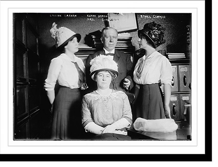 Historic Print, Lillian Graham (L), Clark Jordan (C), Ethel Conrad (R