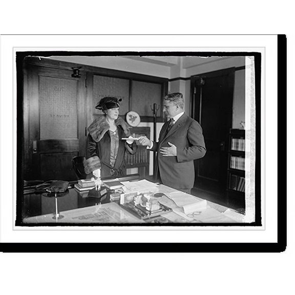 Historic Print, Lillian Russell & Secty. Davis, 3/28/22, 18" x 24"