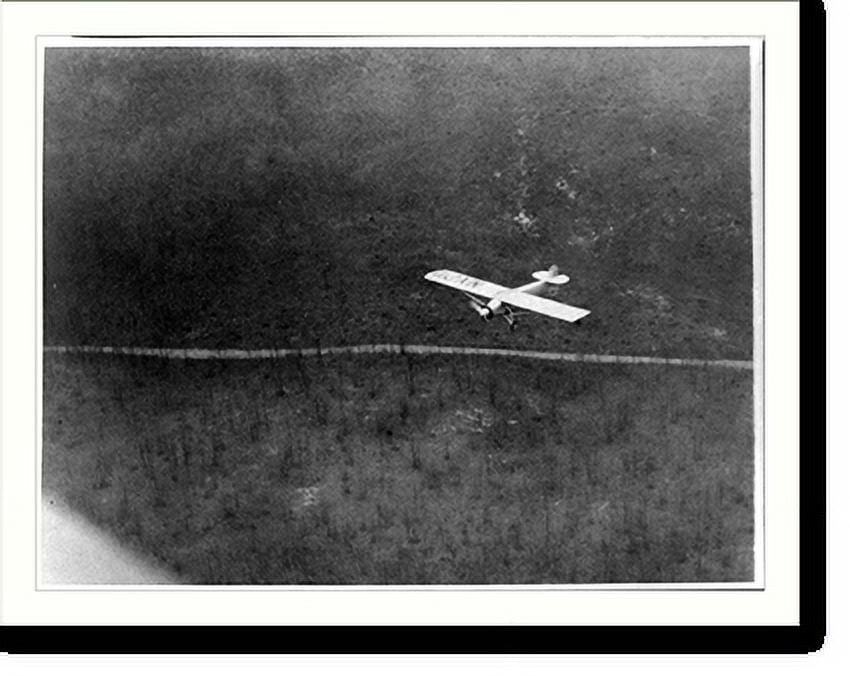 Historic Print, Lindbergh in flight, 16" x 20"