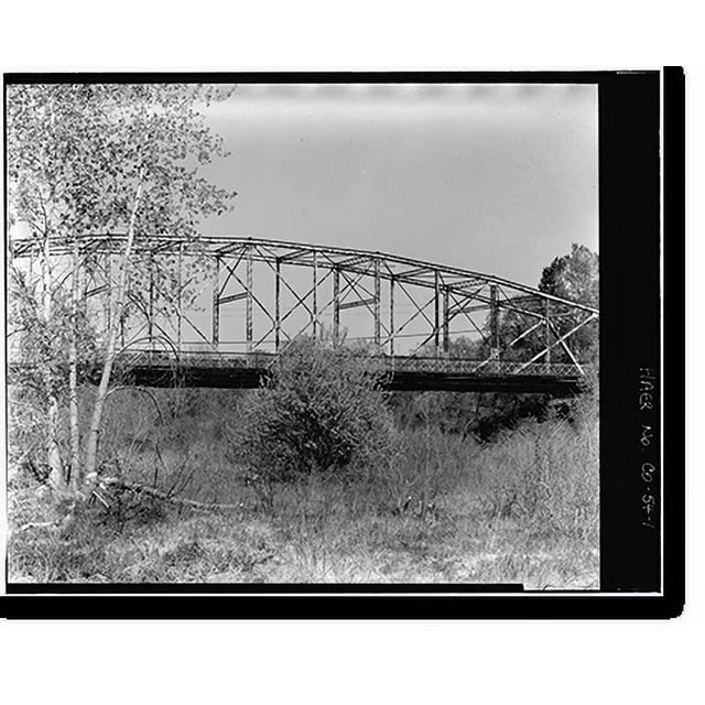 Historic Print, Linden Avenue Bridge, Spanning Purgatoire River on