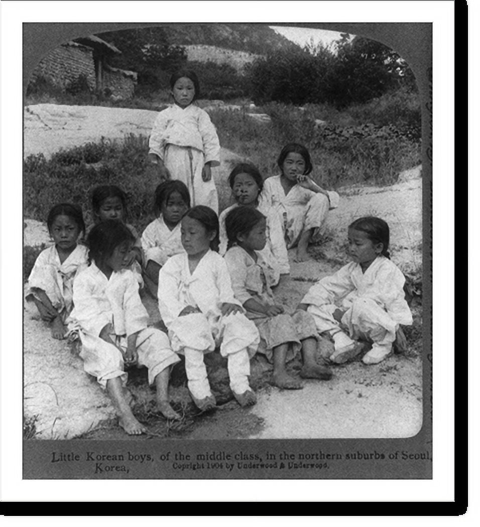 Historic Print, Little Korean boys, of the middle class, in the