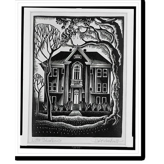 Historic Print, Little schoolhouse.Hale Woodruff., 16" x 20"