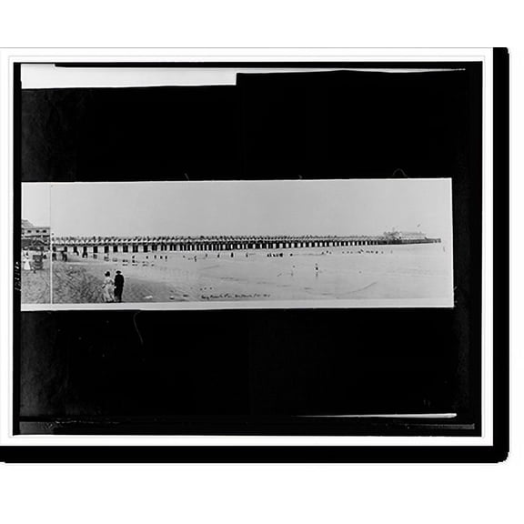 Historic Print, Long Beach pier, Long Beach, Cal. - 2, 18" x 24"