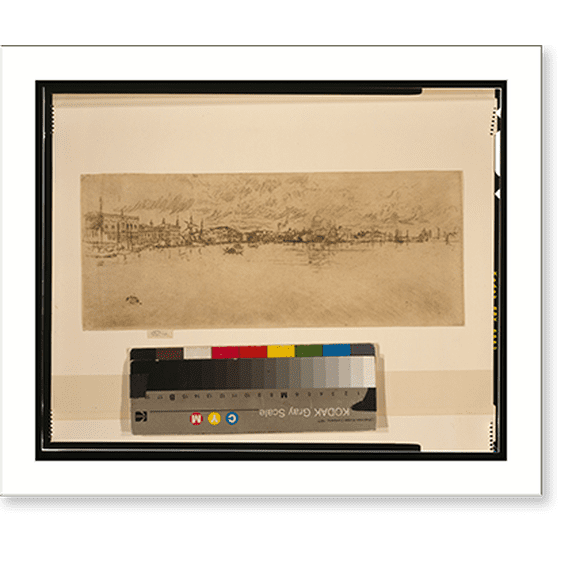 Historic Print, [Long Venice].[butterfly monogram]., 16" x 20"