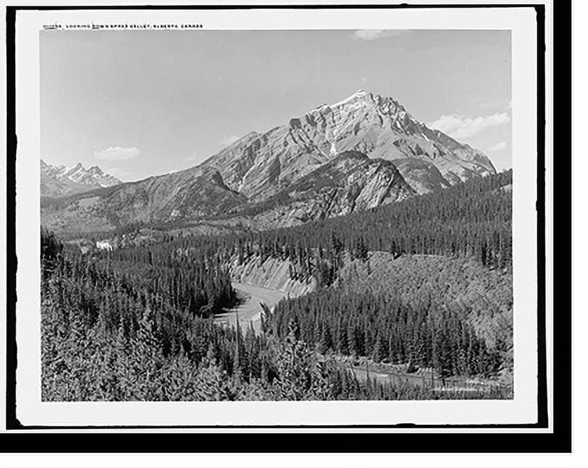 Historic Print, Looking down Spray Valley, Alberta, Canada, 16" x 20