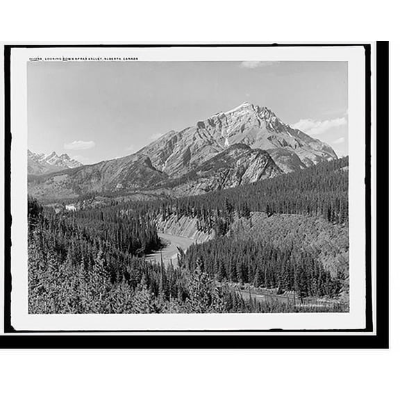 Historic Print, Looking down Spray Valley, Alberta, Canada, 16" x 20"