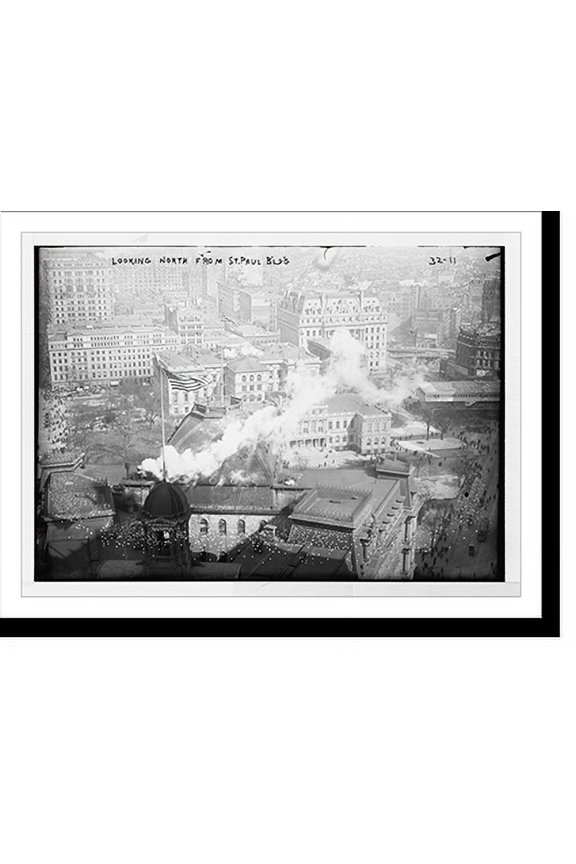 Historic Print, Looking north from atop St. Paul Bldg., New York, 16" x 20"