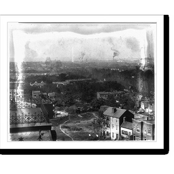 Historic Print, Looking toward Wash. Monument from Providence hospital, 100 block of N. Carolina Ave., S.E., 16" x 20"