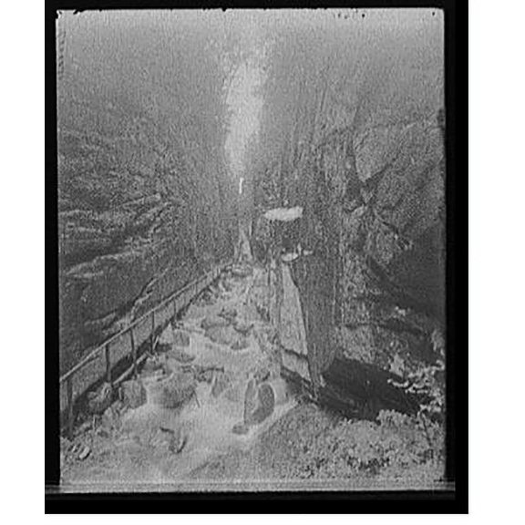 Historic Print, [Looking up the flume, Franconia Notch, White Mts., N.H.], 18" x 24"