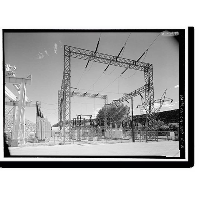 Historic Print, Los Angeles Aqueduct, Control Power Plant, Los Angeles, Los Angeles County