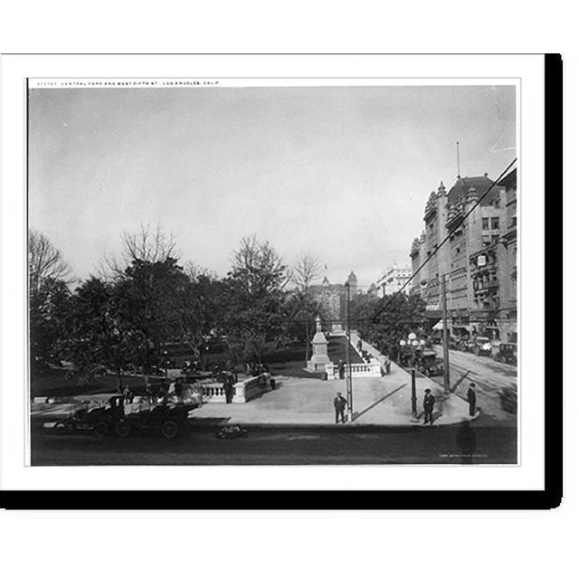 Historic Print, Los Angeles, Calif. Central Park and West Fifth St