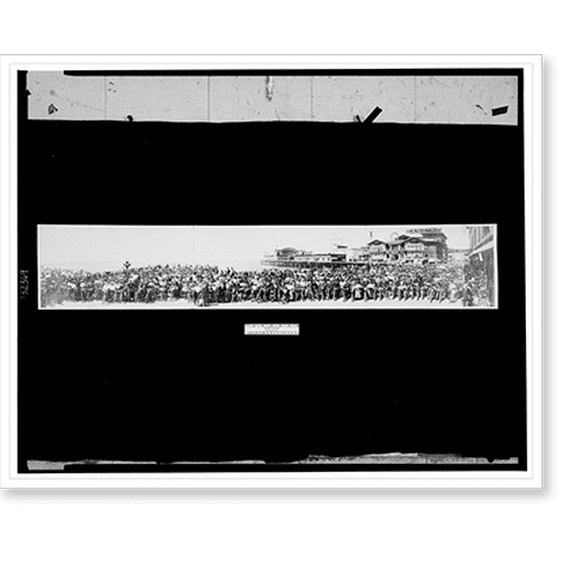 Historic Print, Los Angeles Motorcycle Club at Venice, Calif., 16" x 20"