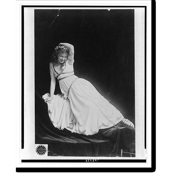 Historic Print, [Louise Beaudet, full-length portrait, reclining, facing right], 18" x 24"